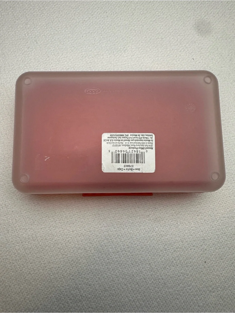 Vintage Original Orange Spacemaker Pencil Box